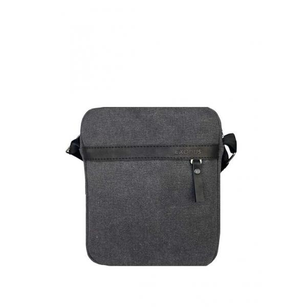 Сумка через плечо Мужская Exodus Leather Canvas Серая P2801EX021