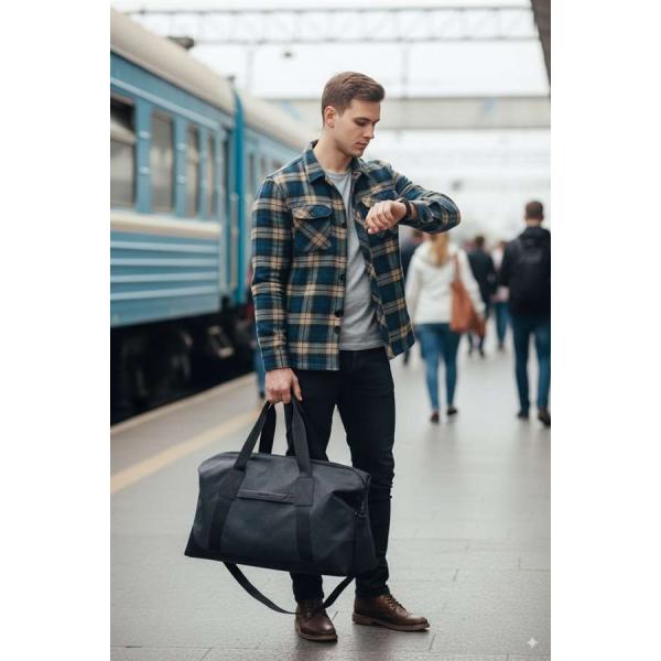 Сумка Дорожная Exodus Leather Canvas Серый D1601EX025