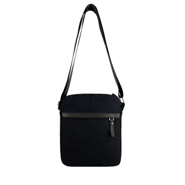 Сумка через плечо Мужская Exodus Leather Canvas Черная P2801EX011