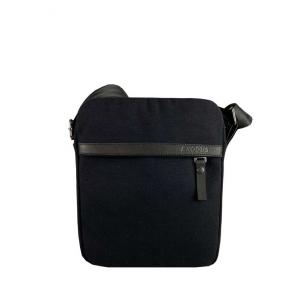 Сумка через плечо Мужская Exodus Leather Canvas Черная P2801EX011