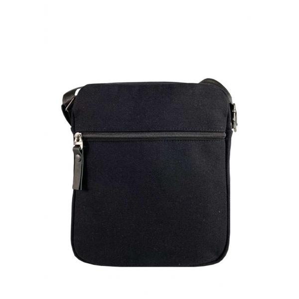 Сумка через плечо Мужская Exodus Leather Canvas Черная P2801EX011