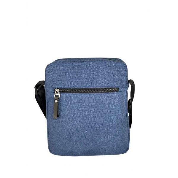 Сумка через плечо Мужская Exodus Leather Canvas Синий Джинс P2801EX031