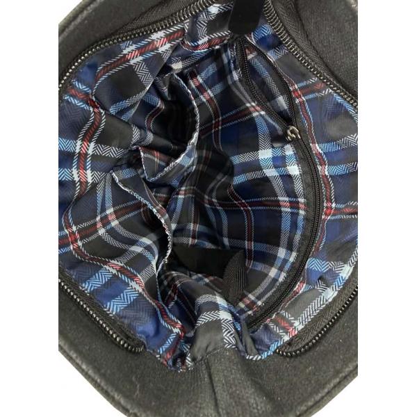 Сумка через плечо Мужская Exodus Leather Canvas Черный P1602EX011