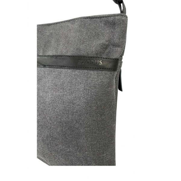 Сумка через плечо Мужская Exodus Leather Canvas Серый P0805EX022