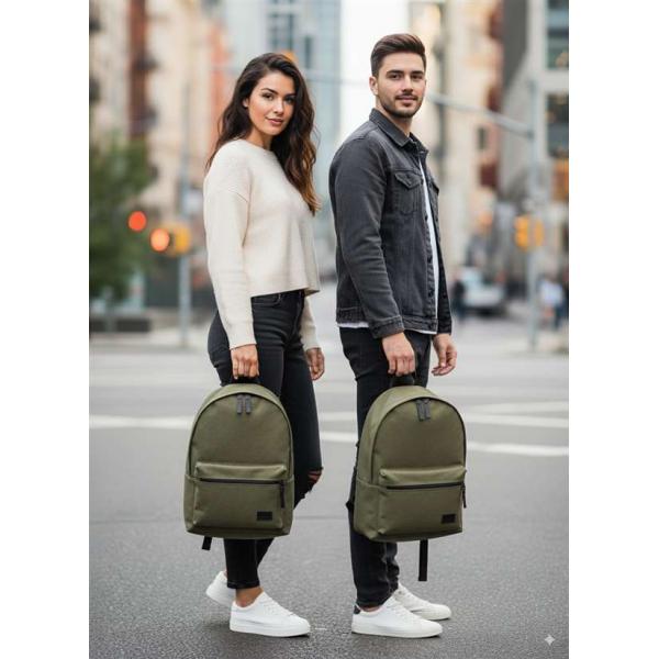 Рюкзак Унисекс Exodus Leather Canvas Хаки R1403EX065