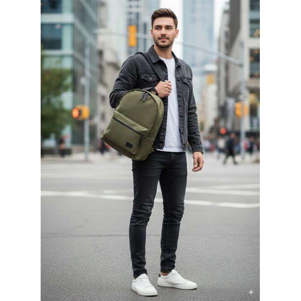 Рюкзак Унисекс Exodus Leather Canvas Хаки R1403EX065