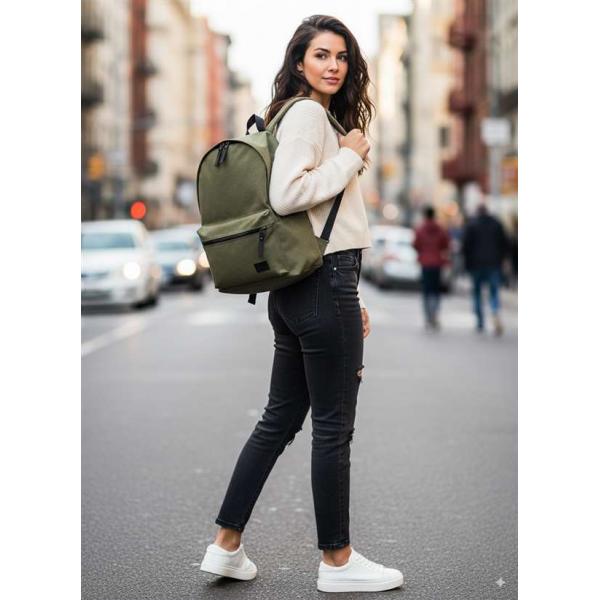 Рюкзак Унисекс Exodus Leather Canvas Хаки R1403EX065