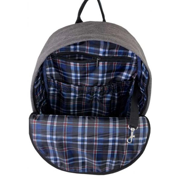 Рюкзак Унисекс Exodus Leather Canvas Серый R1403EX025