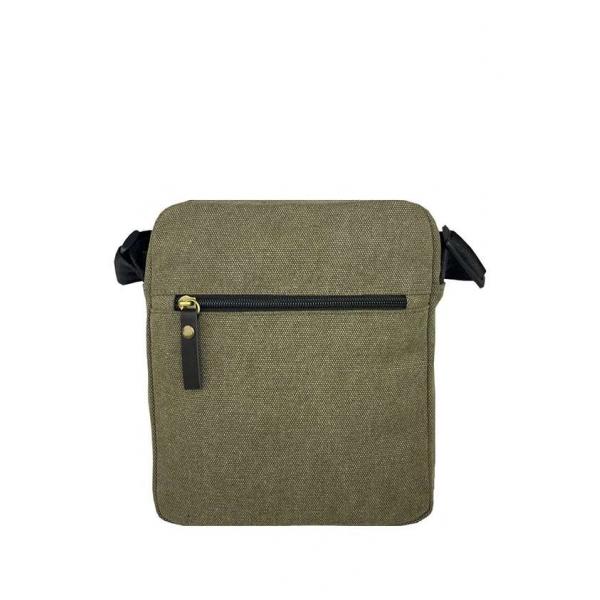 Сумка через плечо Мужская Exodus Leather Canvas Хаки P2801EX061