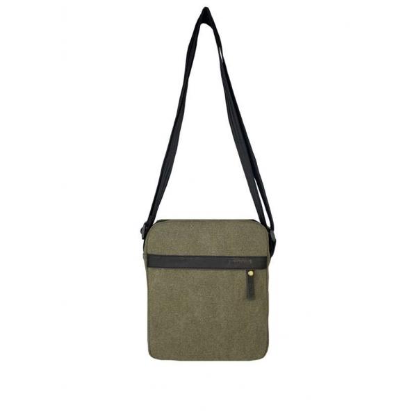 Сумка через плечо Мужская Exodus Leather Canvas Хаки P2801EX061