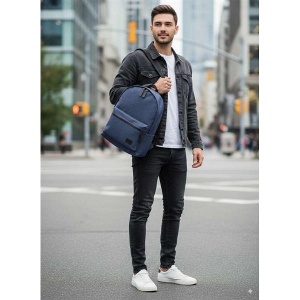 Рюкзак Унисекс Exodus Leather Canvas Синий R1403EX035 Рюкзак Унисекс Exodus Leather Canvas Синий R1403EX035